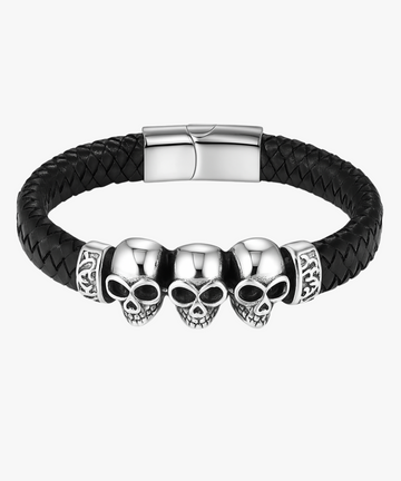 Skullgrip Leather Bracelet