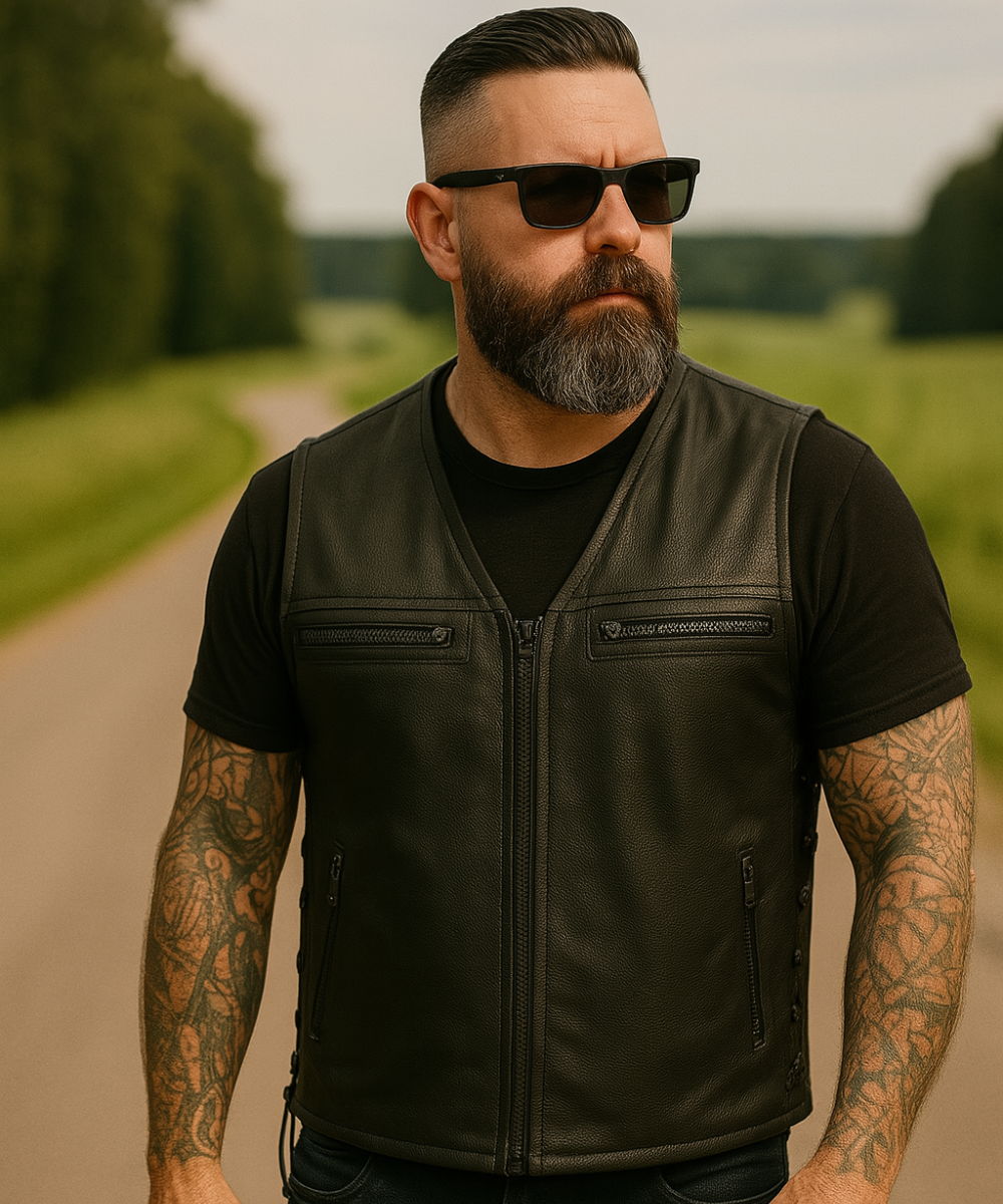 Blackpunk Leather Vest