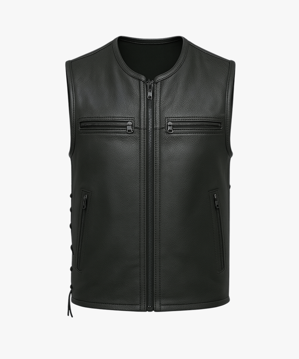Blackpunk Leather Vest