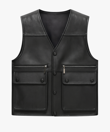 Darkchrome Leather Vest